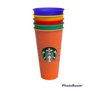 🍄 Set of 5 Starbucks Reusable Cups